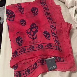 Alexander McQueen Pink Skull Scarf